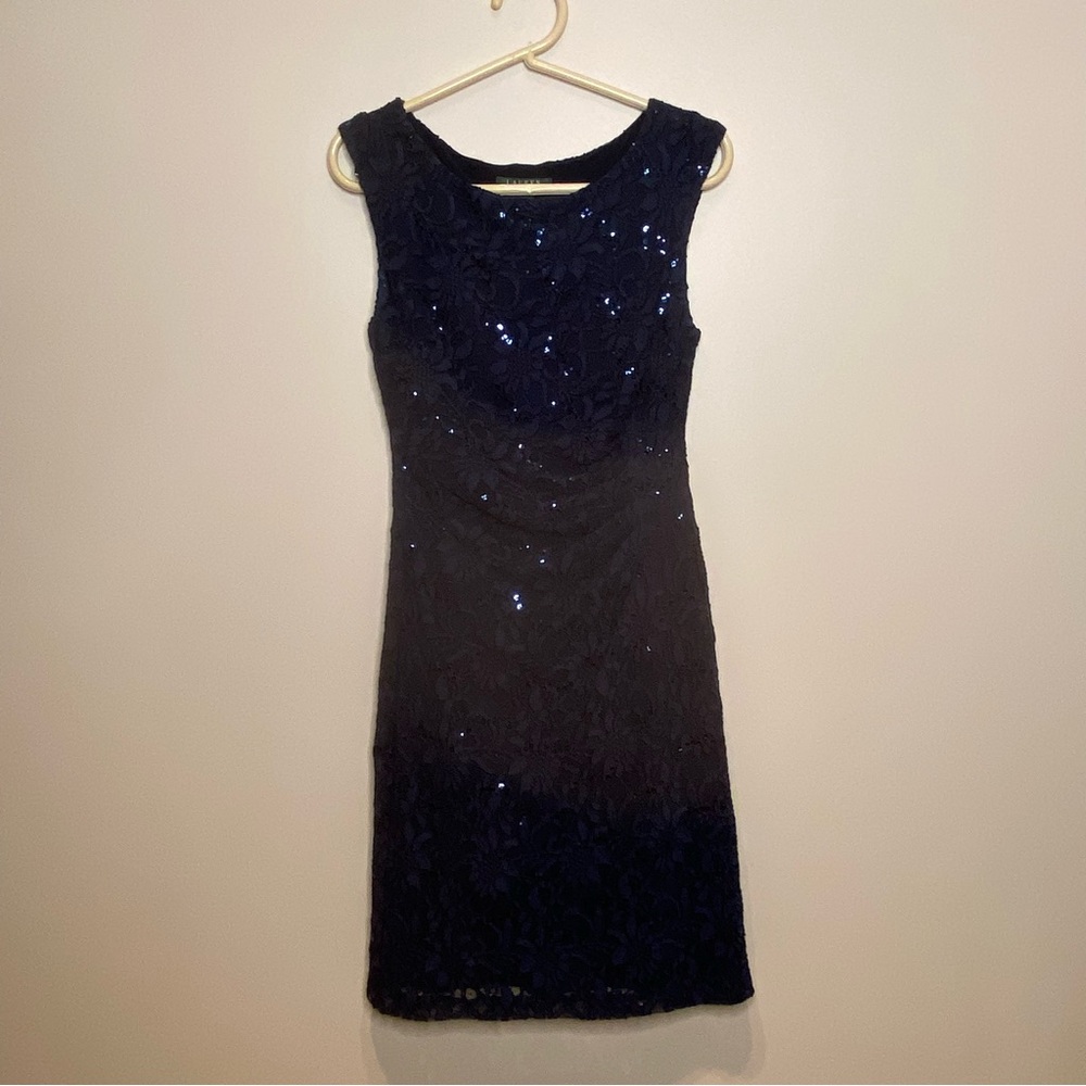 Ralph Lauren Midnight Blue Sequin Dress Size 6